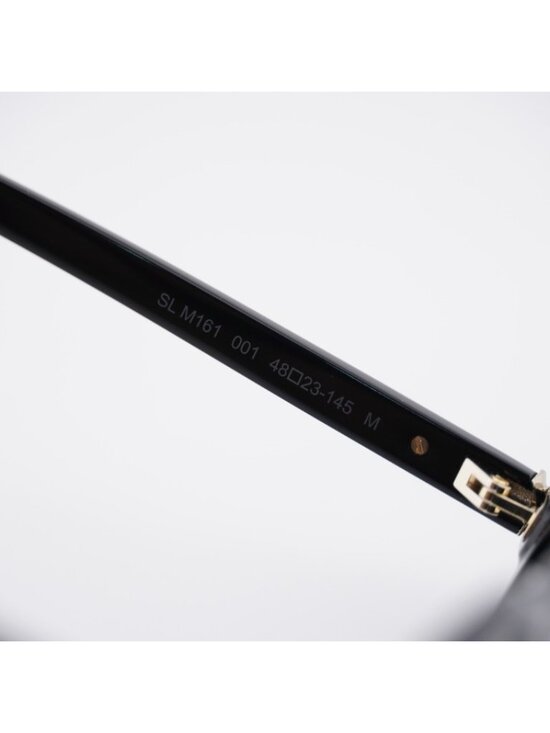 Saint Laurent SL M161 001 Sunglasses Black Oval Frame, Grey Lenses main image 6